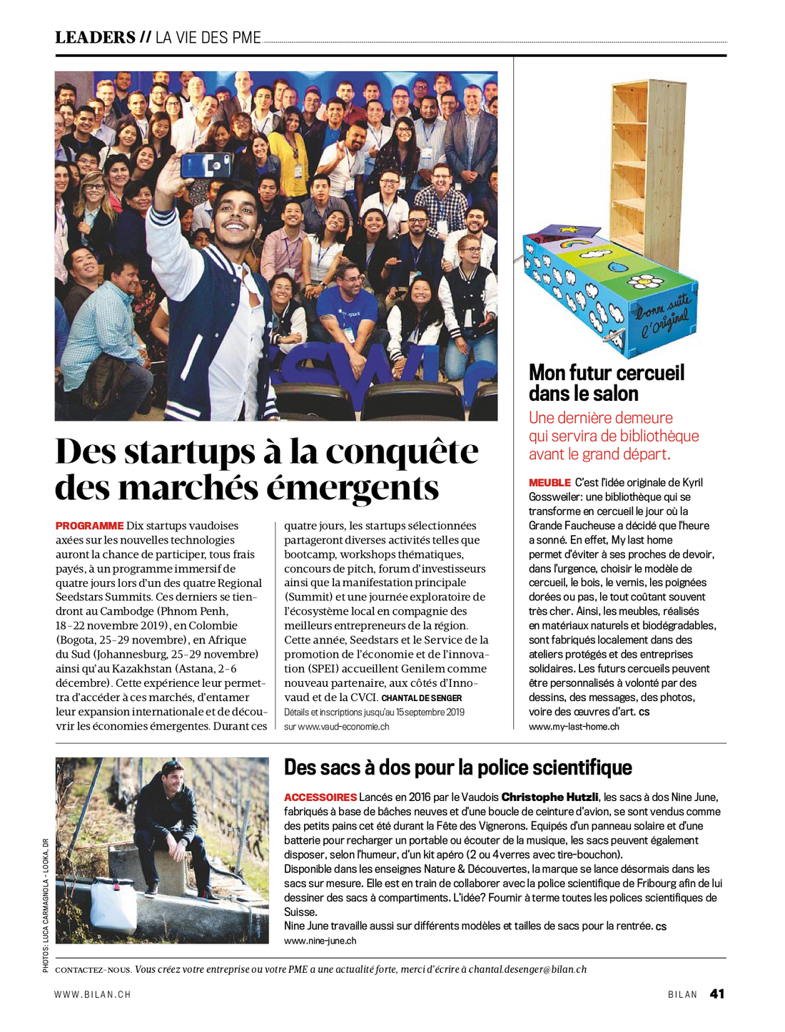 Bilan, nine june,backpack, suisse,swiss