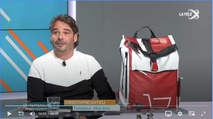 sac à dos nine june swiss made bâche de camion recyclée