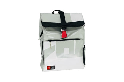 sac à dos nine june swiss made bâche de camion recyclée nomad 25 litres.swiss made, recycling, upcycling, tructarpaunlin, backpack, adventurer
